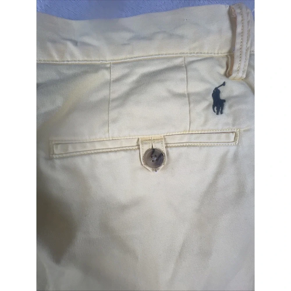 Polo Ralph Lauren Yellow Stretch Classic Fit Cotton Blend Mens Chino Size 33